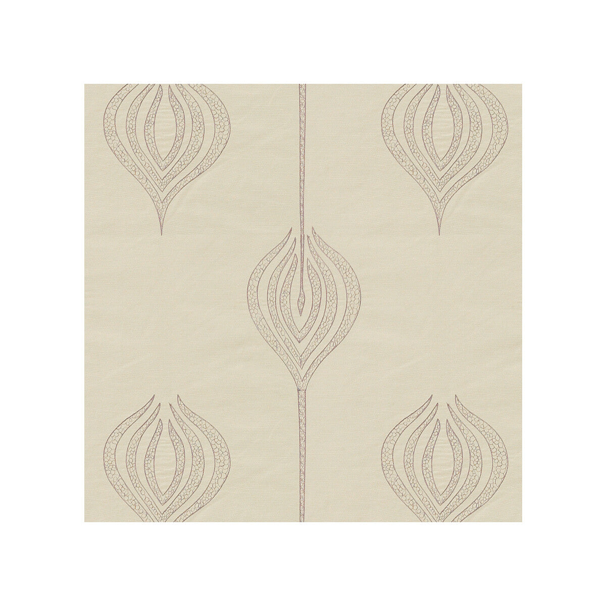 Lee Jofa Modern Tulip Embroidery Mauve Fabric Sample GWF-2928.909.0