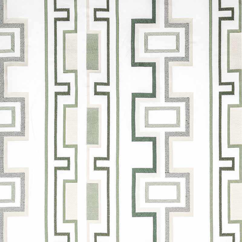 Lee Jofa Modern Tritone Embroidery Sage Fabric Sample GWF-3779.30.0