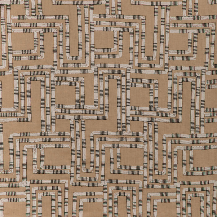 Lee Jofa Modern Circuit Emb Buff Fabric Sample GWF-3813.161.0