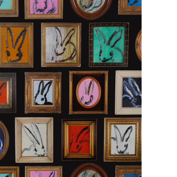 Lee Jofa Modern Bunny Wall Wp Black Wallpaper Sample GWP-3751.8.0