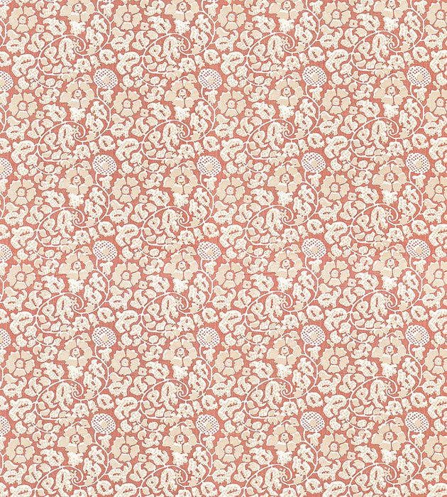 Grey Watkins Maiden Floral Terracotta Fabric Sample GW166290001