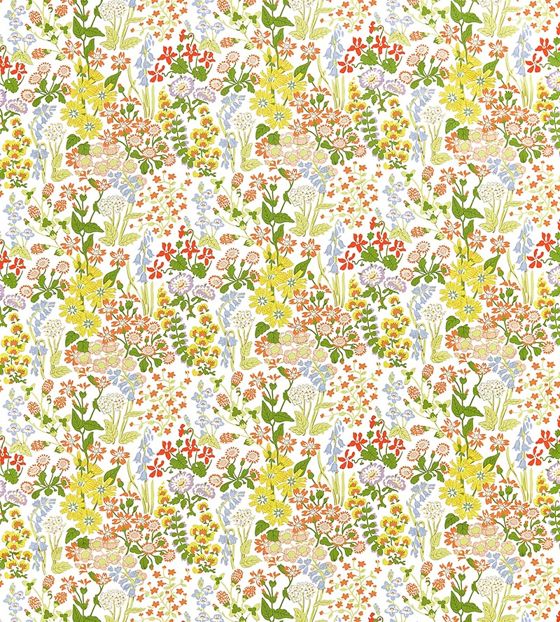 Grey Watkins Nymph Floral Springtime Fabric Sample GW166300001