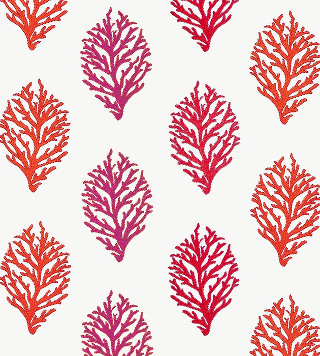 Grey Watkins Coral Reef Embroidery Passion Fruit Fabric Sample GW272040001