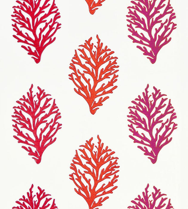 Grey Watkins Coral Reef Embroidery Passion Fruit Fabric Sample GW272040001