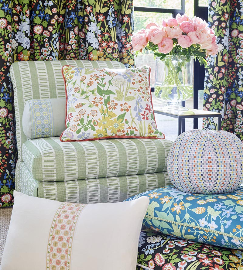 Grey Watkins Nymph Floral Emerald Multi Fabric GW166300002