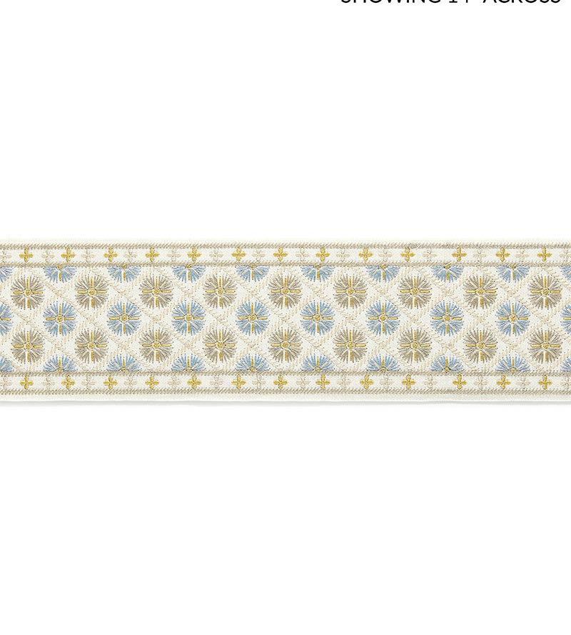Grey Watkins Hansel Embroidered Tape Seaside Fabric Sample GWT33290002