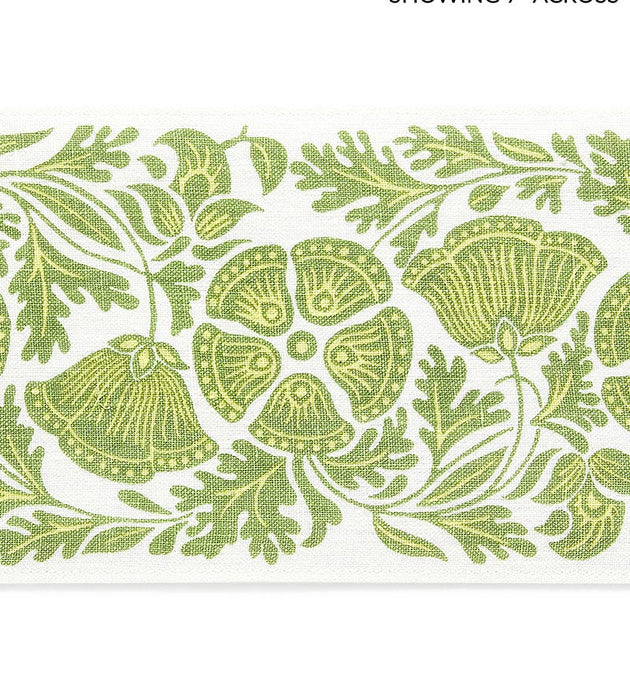 Grey Watkins Gretel Printed Tape Leaves Of Grass Fabric Sample GWT33300002