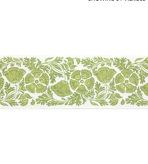 Grey Watkins Gretel Printed Tape Leaves Of Grass Fabric Sample GWT33300002