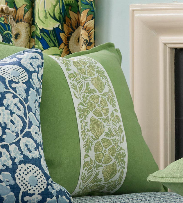 Grey Watkins Gretel Printed Tape Leaves Of Grass Fabric Sample GWT33300002