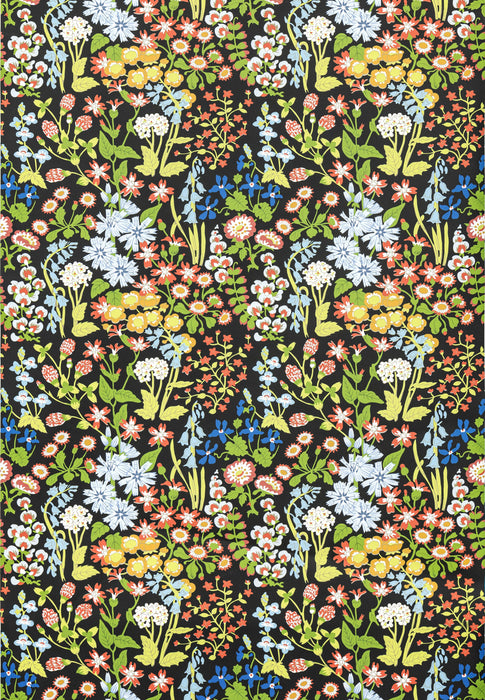 Grey Watkins Nymph Floral Black Multi Wallpaper Sample GWWP885860002