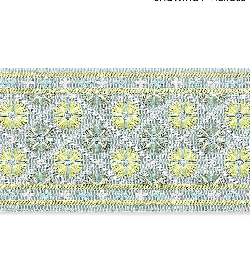 Grey Watkins Hansel Embroidered Tape Summer Breeze Fabric Sample GWT33290003