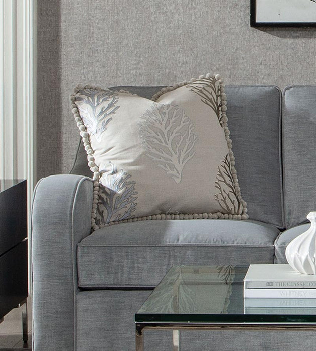 Grey Watkins Coral Reef Embroidery Sand Fabric Sample GW272040004