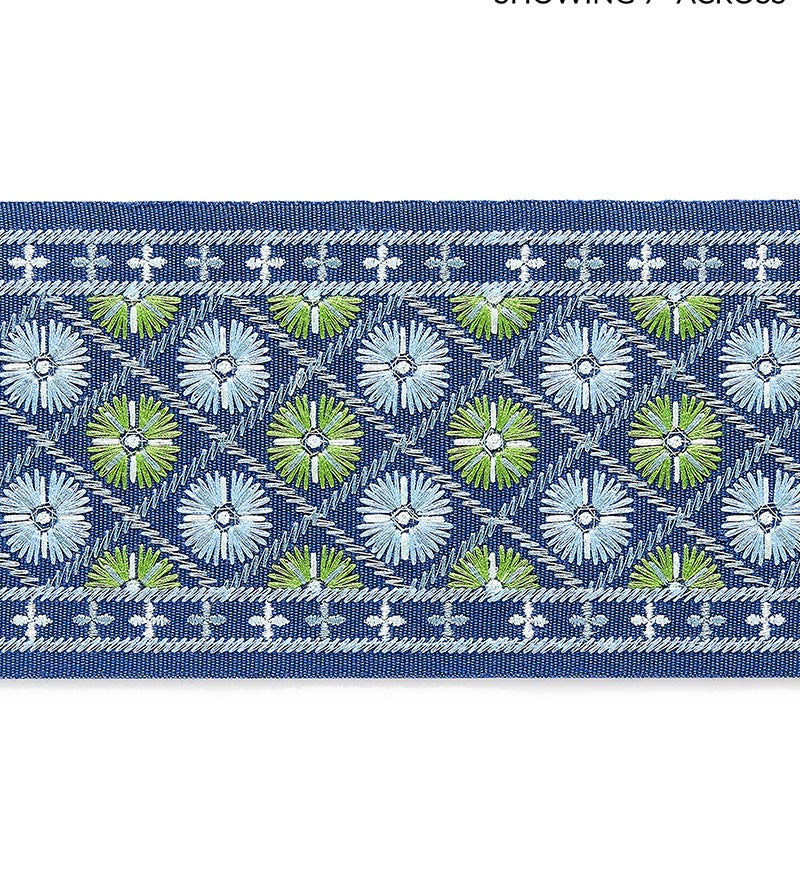Grey Watkins Hansel Embroidered Tape Blackberry Fields Fabric Sample GWT33290004