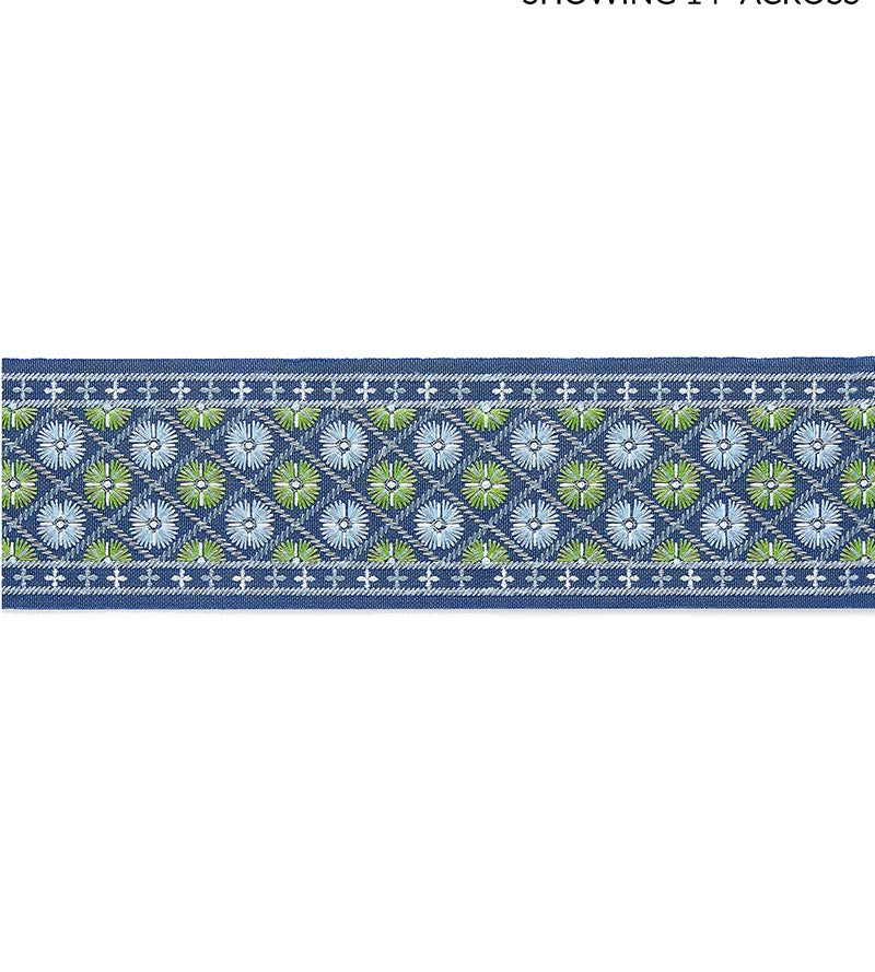 Grey Watkins Hansel Embroidered Tape Blackberry Fields Fabric Sample GWT33290004
