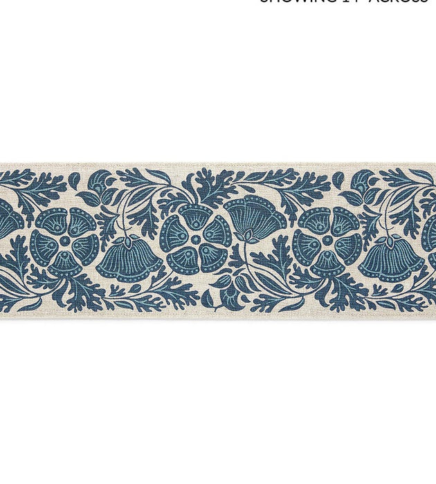 Grey Watkins Gretel Printed Tape Bluebird Fabric GWT33300004