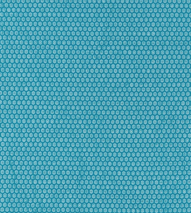Grey Watkins Honeycomb Weave Turquoise Fabric Sample GW272090005