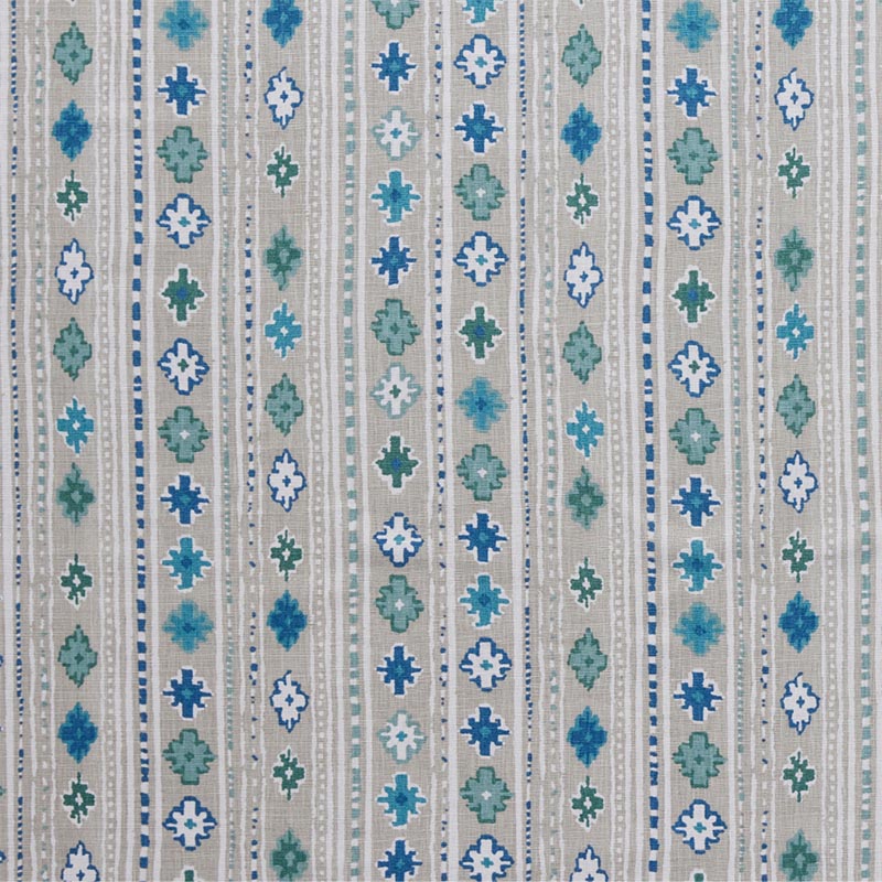 Peter Dunham Gita Mist/Indigo On Natural Fabric Sample 111GTA03