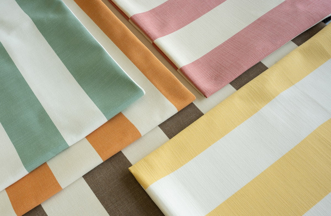 Perennials Go To Stripe Blue Jean Fabric Sample 570-501