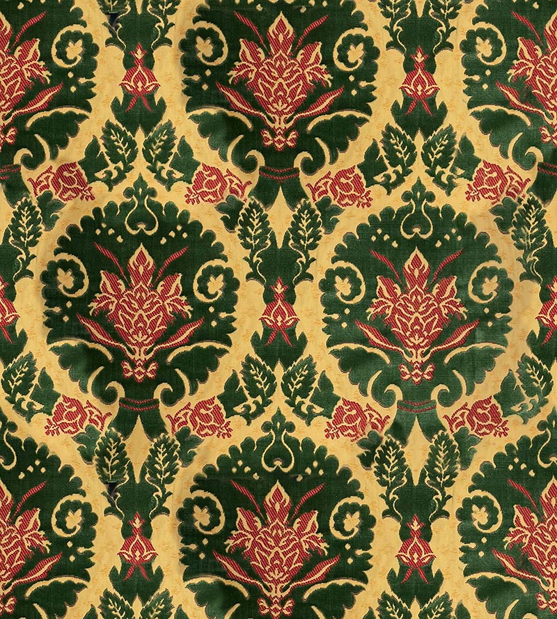 Lelievre Ravenne Velvet Emeraude Fabric H006470001