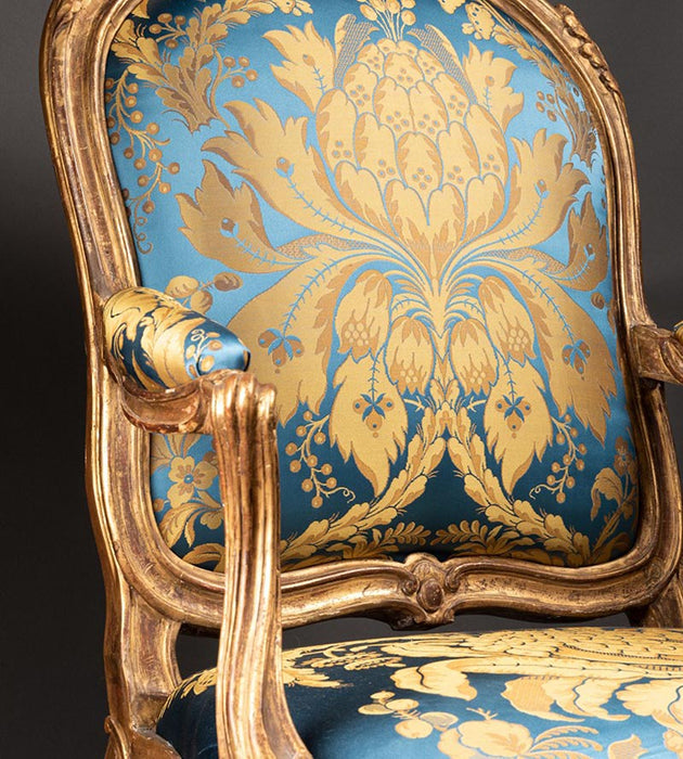 Tassinari & Chatel Les Ananas Bleu Fabric H015080001