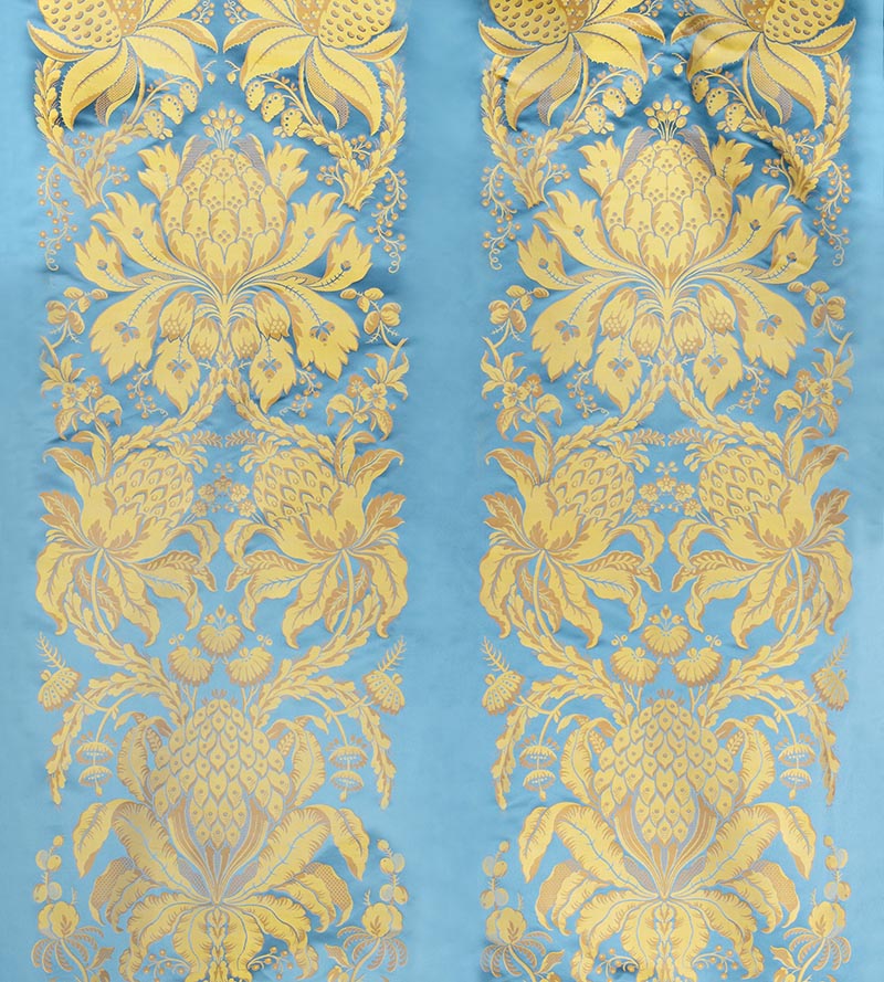 Tassinari & Chatel Les Ananas Bleu Fabric H015080001