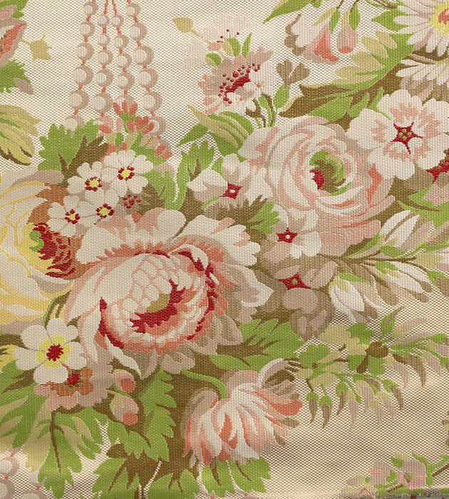 Tassinari & Chatel Ferrieres Rose/Green/Ivory Fabric H016690001