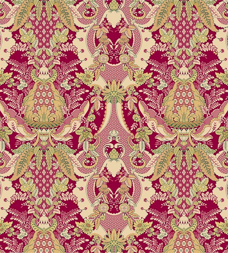 Scalamandre Maintenon Flamboyant Fabric Sample H017020001