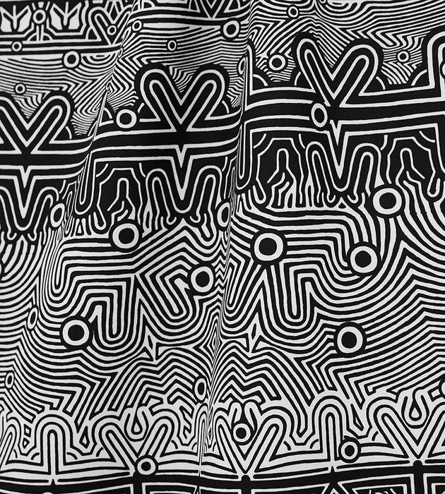 Jean Paul Gaultier Labyrinthe - Outdoor Noir Fabric Sample H034540001