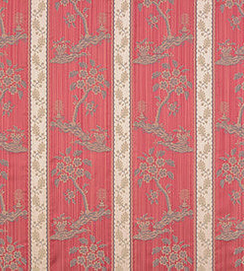 Lelievre Lampas Sanary Rouge Fabric H040290001