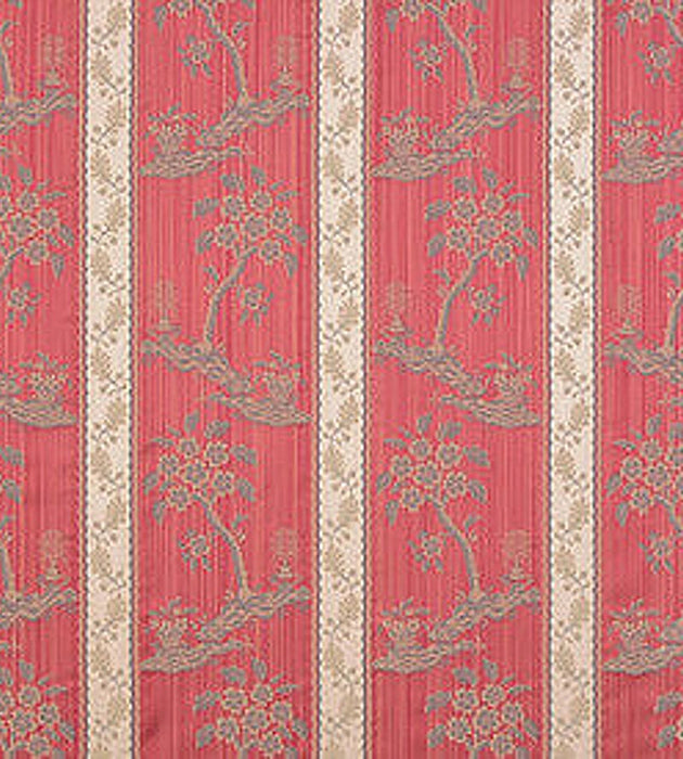 Lelievre Lampas Sanary Rouge Fabric Sample H040290001