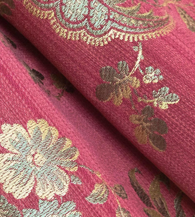 Lelievre Lampas Surcouf Cramoisi Fabric Sample H040300001