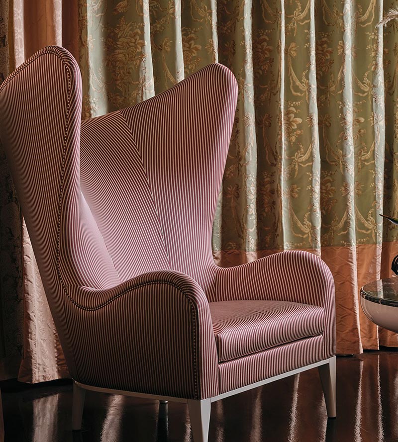 Lelievre Milleraies Satin Red & Creme Fabric H041640001