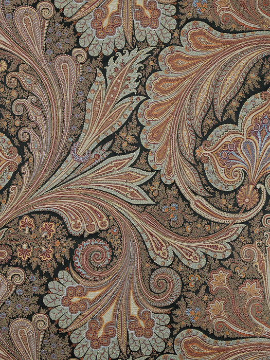 Tassinari & Chatel Kashmir Noir De Vigne Fabric Sample H015120002