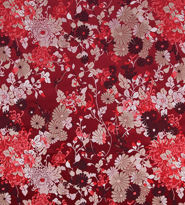 Jean Paul Gaultier Kyoto Lampas Grenat Fabric Sample H034660002