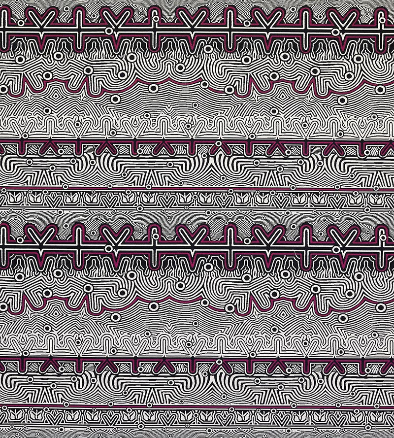 Jean Paul Gaultier Stripe Fuchsia Fabric Sample H034930002