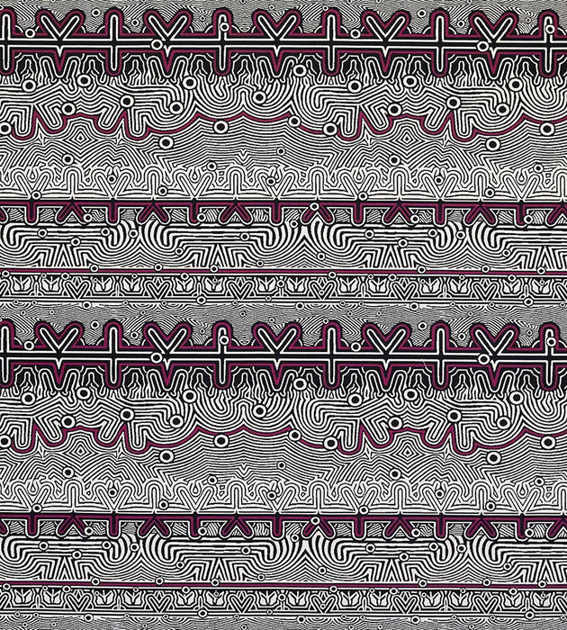 Jean Paul Gaultier Stripe Fuchsia Fabric Sample H034930002