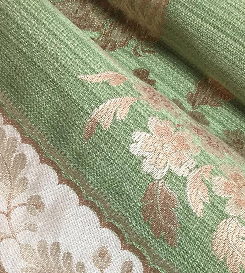 Lelievre Lampas Sanary Vert Fabric Sample H040290002