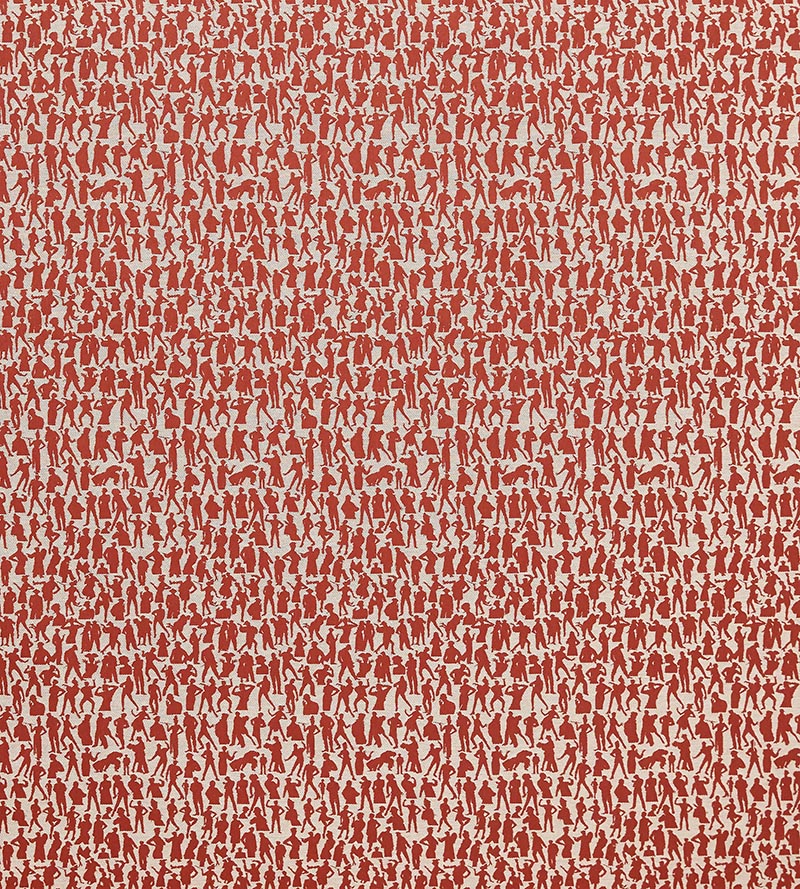 Jean Paul Gaultier Silhouettes Terracotta Fabric Sample H034920003