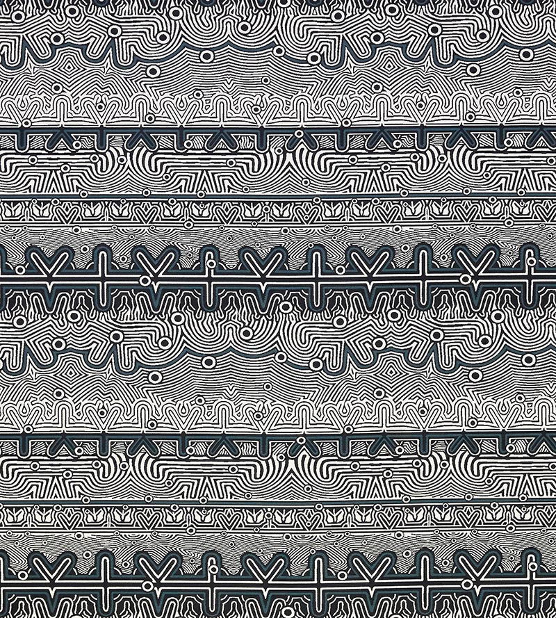 Jean Paul Gaultier Stripe Petrole Fabric Sample H034930003