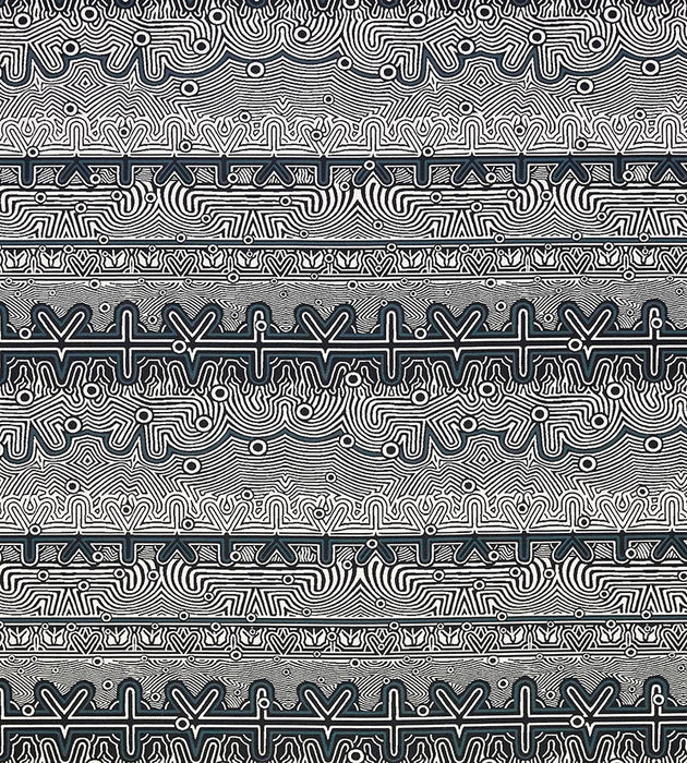 Jean Paul Gaultier Stripe Petrole Fabric Sample H034930003