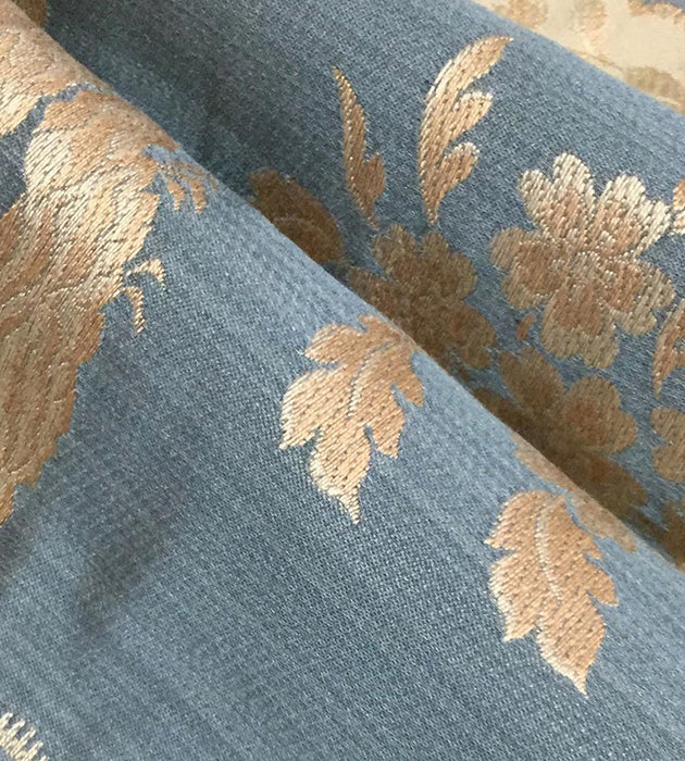 Lelievre Lampas Sanary Bleu Fabric Sample H040290003