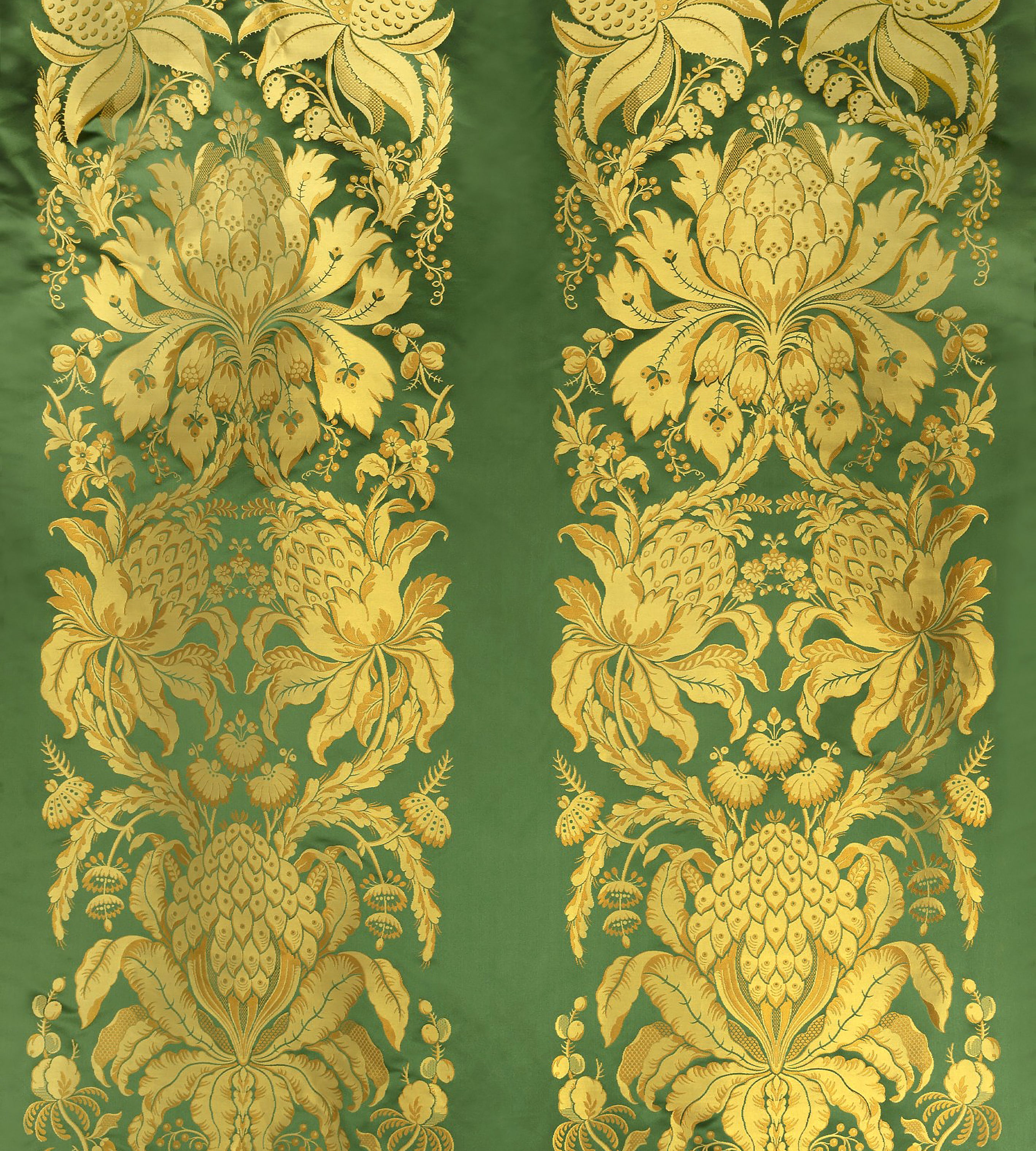 Tassinari & Chatel Les Ananas-51" Vert Fabric Sample H015080004