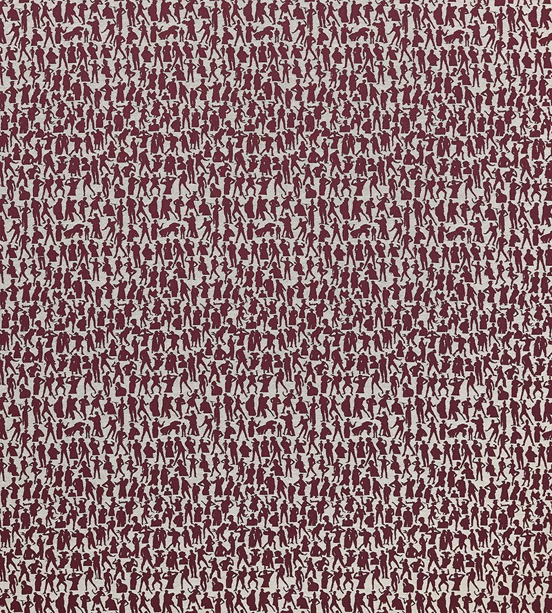 Jean Paul Gaultier Silhouettes Bordeaux Fabric Sample H034920004