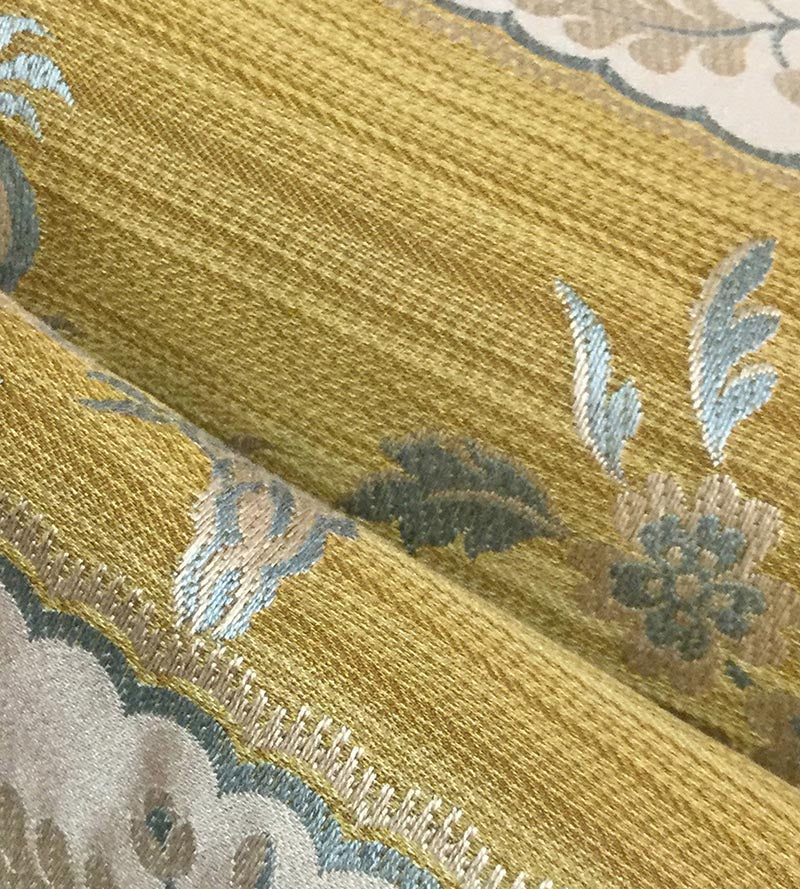 Lelievre Lampas Sanary Vieil Or Fabric Sample H040290004