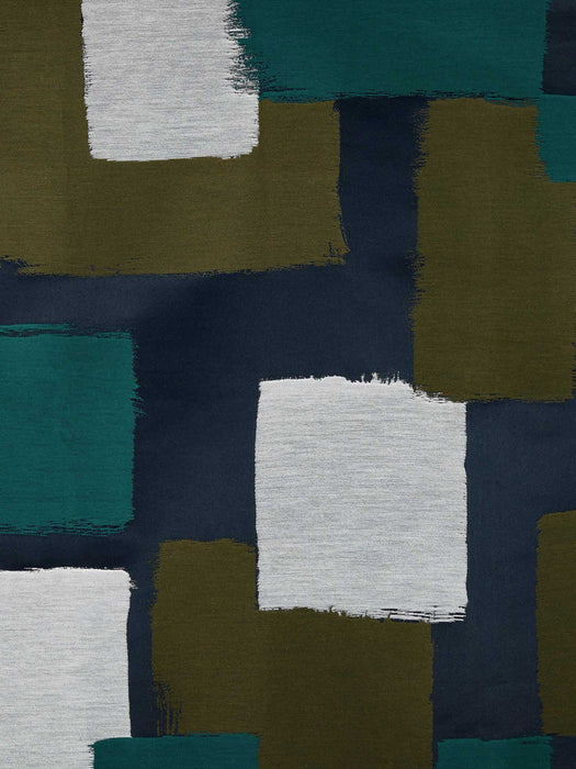 Lelievre Abstract Vert Marine Fabric H040330004