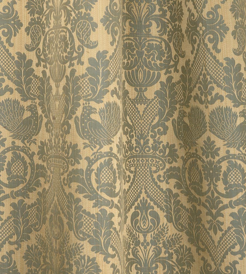 Lelievre Damas Tanlay Beige/Bleu Fabric H041270005