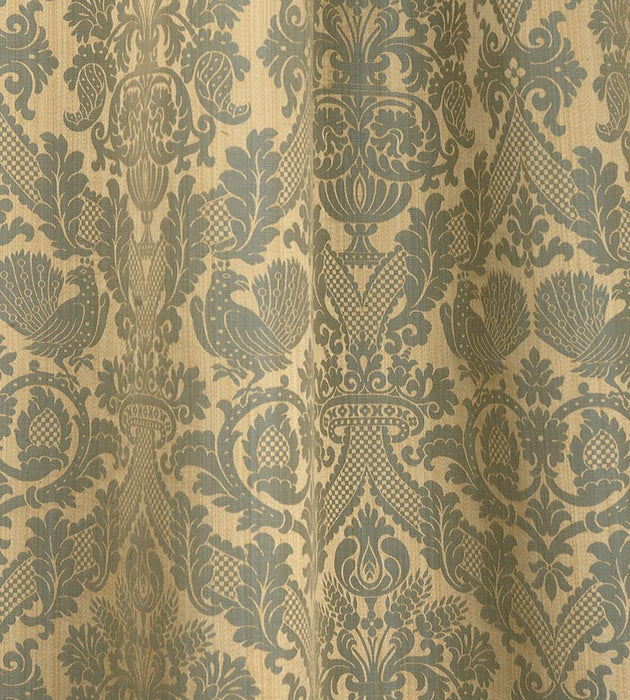 Lelievre Damas Tanlay Beige/Bleu Fabric Sample H041270005
