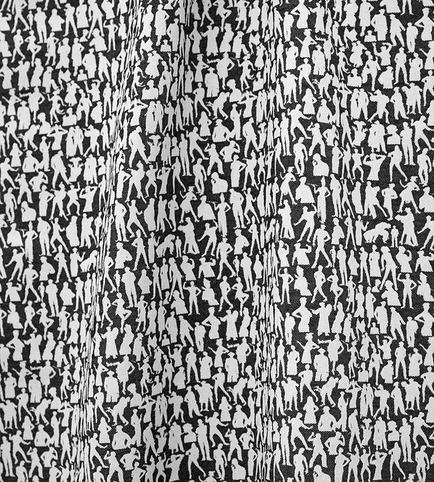 Jean Paul Gaultier Silhouettes Noir Fabric Sample H034920006