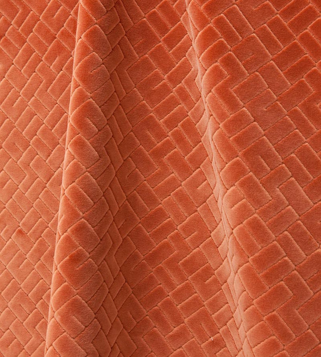 Lelievre Vallauris Velvet Terracotta Fabric Sample H005760009