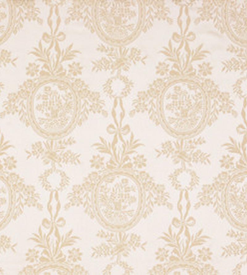 Lelievre Damas Rambouillet Ivoire Fabric Sample H040480022